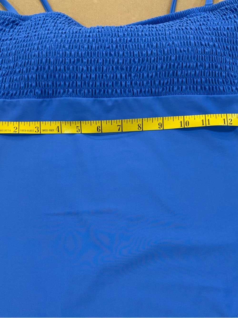 J. Crew Factory Smocked One Piece Swimsuit Blue Size Large - Picture 13 of 15